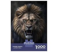 Puzzles De 1000 Pièces pour Adolescents Angry Lion Puzzles pour Adultes Jeux Relaxants Décoration Intérieure pour Anniversaire, Noël 70x50cm/1000pcs