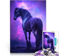 Puzzles de 1000 pièces pour Adolescents Animal Cheval de l'espace Jeu éducatif Familial Offrir en Cadeau à Toute la Famille 52x38cm