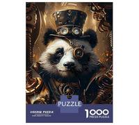 Puzzles De 1000 Pièces pour Adolescents Animal Steampunk Panda Puzzles pour Adolescents, Jouets À Monter Soi-même, Analyse Et Logique, Cadeau d'anniversaire Ou De Noël 38x26cm/1000pcs