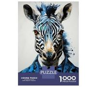 Puzzles De 1000 Pièces pour Adolescents Animal Zebra Puzzles pour Adolescents, Jeu De Réflexion, Cadeau pour Femmes, Défi À Relever 52x38cm/1000pcs