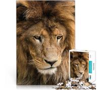 Puzzles de 1000 pièces pour Adolescents Animaux Tête de Lion Sauvage Jeux de détente Car C'est Un pour Toute la Famille 38x52cm
