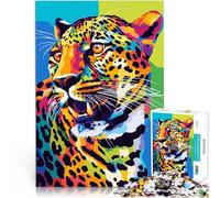 Puzzles de 1000 pièces pour Adolescents Animaux Tigre Pop Art Jeu Familial Anti-Stress Défi Difficile Cadeau Amusant 50x70cm