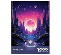 Puzzles De 1000 Pièces pour Adolescents Anime City Moonrise Puzzles pour Adolescents Découpe De Précision Stimule Le Cerveau Cadeaux Anti-Stress 70x50cm/1000pcs