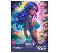 Puzzles De 1000 Pièces pour Adolescents Anime Tattoo Girl Puzzle Adulte Jeu Manuel Défi Difficile Cadeaux pour Amis Et Famille 52x38cm/1000pcs