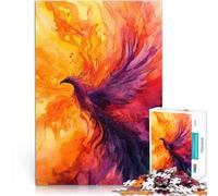 Puzzles de 1000 pièces pour Adolescents Aquarelle de Phoenix Staycation Tuer Le Temps avec Affiche et Feuille de Questions correspondantes 50x70cm