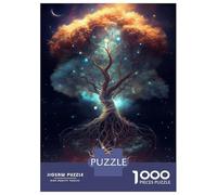 Puzzles de 1000 pièces pour adolescents Arbre de Vie Espace Puzzles pour Adultes, Jeux de Famille, Course de Vitesse à la Main Famille entière 52 x 38 cm/1000 pièces