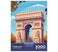 Puzzles De 1000 Pièces pour Adolescents Arc De Triomphe, Paris Puzzles pour Adolescents Découpe De Précision Stimule Le Cerveau Cadeaux Anti-Stress 52x38cm/1000pcs