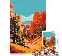 Puzzles de 1000 pièces pour Adolescents Art de Bryce Canyon, Utah Jeu Stimulant et Jeu Familial décoration Murale 75x50cm