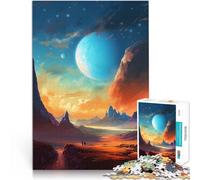 Puzzles de 1000 pièces pour Adolescents Art des Montagnes et des planètes Jeu Stimulant Convient pour la décoration de Bureau 50x70cm