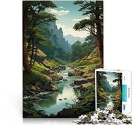 Puzzles de 1000 pièces pour Adolescents Art du Paysage fluvial Loisirs en Famille Activités Amusantes à la Maison, Cadeaux d'anniversaire, Cadeaux de Voyage, 26x38cm
