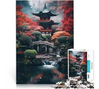 Puzzles de 1000 pièces pour Adolescents Art du Paysage Japonais Analyse et logique est idéal comme Cadeau pour Toute la Famille 52x38cm