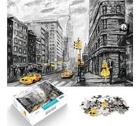 Puzzles de 1000 pièces pour Adolescents Art du Paysage Urbain de New York Jeu Stimulant Collection d'artistes, Beaux-Arts 50x70cm