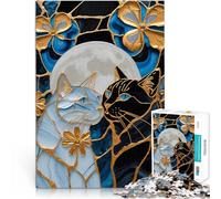 Puzzles de 1000 pièces pour Adolescents Art Kintsugi du Chat Amoureux Jeux éducatifs Cadeau d'anniversaire, Cadeaux, décoration Murale 75x50cm