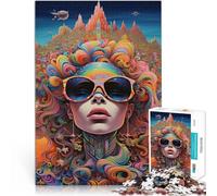 Puzzles de 1000 pièces pour Adolescents Art trippant Séjour Anti-Stress pour Tuer Le Temps Jeu éducatif pour Anniversaire, Noël 50x70cm