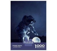 Puzzles De 1000 Pièces pour Adolescents Astronaut and Moon Puzzles pour Adultes, Jouets Anti-Stress, Défi Difficile, Cadeaux d'anniversaire Et Cadeaux Uniques 52x38cm/1000pcs