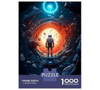 Puzzles De 1000 Pièces pour Adolescents Astronaut and The Unknown Puzzles pour Adultes, Jouets Anti-Stress, Assemblage De Motifs, Cadeaux Uniques pour Anniversaire Et Noël 38x26cm/1000pcs
