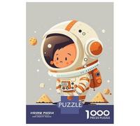 Puzzles De 1000 Pièces pour Adolescents Astronaut Cute Puzzles pour Adultes, Jouets Anti-Stress, Défi Difficile, Cadeaux d'anniversaire Et Cadeaux Uniques 70x50cm/1000pcs