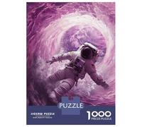 Puzzles De 1000 Pièces pour Adolescents Astronaut Space Surfer Puzzle Adulte Jeu Manuel Améliore La Mémoire Réduit Le Stress Cadeaux 38x26cm/1000pcs