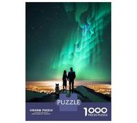 Puzzles De 1000 Pièces pour Adolescents Aurora Night City Couple Puzzles pour Adultes : Un Jeu De Réflexion Amusant Et Humoristique, Idéal en Cadeau pour Toute La Famille 52x38cm/1000pcs