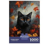 Puzzles De 1000 Pièces pour Adolescents Autumn Cat's Gaze -3 Puzzle pour Adultes Jeu Manuel D'assemblage De Motifs pour Anniversaire, Noël 38x26cm/1000pcs