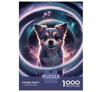 Puzzles De 1000 Pièces pour Adolescents Baby Dog Space Puzzles pour Adolescents Jeux Relaxants pour S'amuser en Famille Offrez-Leur Un Cadeau 70x50cm/1000pcs