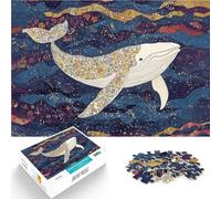 Puzzles de 1000 pièces pour Adolescents Baleine Blanche en tourbillons Casse-tête pour est idéal comme Cadeau pour Toute la Famille 75x50cm