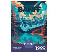 Puzzles De 1000 Pièces pour Adolescents Banff National Park Landscape Art Puzzles pour Adultes Assemblage De Motifs Stimule Le Cerveau Jeu Stimulant 38x26cm/1000pcs
