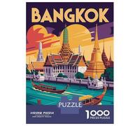 Puzzles De 1000 Pièces pour Adolescents Bangkok Travel Puzzle pour Adolescents Améliore La Mémoire Stimulant À Compléter Apprentissage Jouets Éducatifs 70x50cm/1000pcs