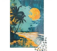 Puzzles De 1000 Pièces pour Adolescents Beach Sunset Palm Trees-1 Puzzles pour Adolescents : Un Jeu Éducatif Amusant Et Humoristique, Un Défi Intellectuel 38x26cm/1000pcs