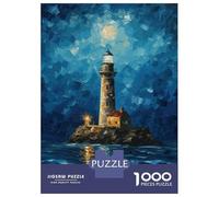 Puzzles De 1000 Pièces pour Adolescents Beacon in The Night Puzzles pour Adultes, Jouets Anti-Stress, Décoration Murale, Cadeaux d'anniversaire Et Cadeaux Uniques 70x50cm/1000pcs