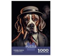 Puzzles De 1000 Pièces pour Adolescents Beagle in A Gangster Suit Puzzle pour Adolescents - Défi Difficile - Jeu Éducatif - Amusant en Famille Et Soirée Jeux 70x50cm/1000pcs