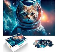 Puzzles de 1000 pièces pour Adolescents Beau Chat dans l'espace Jouet éducatif intellectuel décompressant Super Cadeau 38x26cm