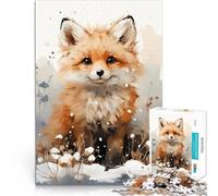 Puzzles de 1000 pièces pour Adolescents Bébé Renard Jouet éducatif intellectuel décompressant Super Cadeau 75x50cm
