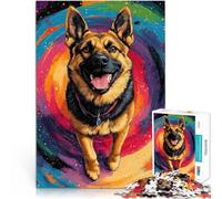 Puzzles de 1000 pièces pour Adolescents Berger Allemand Galaxy Jouets de Jeu pour Cadeau Familial Bon Cadeau 52x38cm