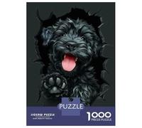 Puzzles De 1000 Pièces pour Adolescents Black Russian Terrier Puzzle Adulte Jeu Manuel Cadeaux pour Femmes pour Anniversaire, Noël 38x26cm/1000pcs