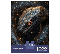 Puzzles De 1000 Pièces pour Adolescents Black Snake with Golden Dust Puzzles pour Adolescents - Jeu Manuel pour Améliorer La Mémoire - Cadeaux pour Les Amis Et La Famille 70x50cm/1000pcs