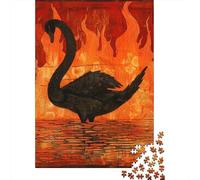 Puzzles De 1000 Pièces Pour Adolescents Black Swan Art Print-4 Puzzles Pour Adultes Vacances À La Maison Tuer Le Temps Entraîner Son Cerveau Et Ses Mains Cadeau D'anniversaire, Cadeaux De Voyage, 38x2