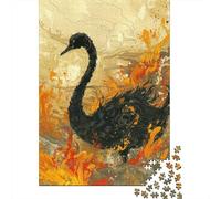 Puzzles De 1000 Pièces pour Adolescents Black Swan Art Print-6 Puzzles pour Adultes Jeux De Société Cadeaux pour Femmes Stimule Le Cerveau 52x38cm/1000pcs