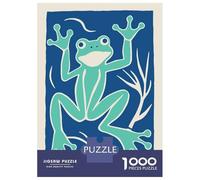 Puzzles De 1000 Pièces pour Adolescents Blue Crazy Frog Puzzles pour Adolescents Découpe De Précision Stimule Le Cerveau Cadeaux Anti-Stress 52x38cm/1000pcs