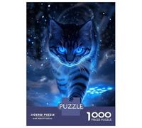 Puzzles De 1000 Pièces pour Adolescents Blue-Eyed Cat in Snow Puzzle Jeux De Famille Décoration Intérieure Cadeaux d'anniversaire Uniques 52x38cm/1000pcs