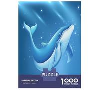Puzzles De 1000 Pièces pour Adolescents Blue Whale Underwater Puzzles pour Adultes Jeux Anti-Stress Analyse Et Logique Cadeaux d'anniversaire Uniques 52x38cm/1000pcs
