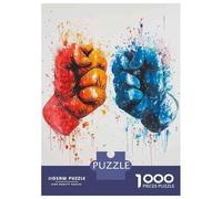 Puzzles De 1000 Pièces pour Adolescents Boxing Gloves Wall Art Print Puzzle À Monter Soi-même, Jouets pour S'amuser en Famille, Cadeau d'anniversaire Ou De Noël 52x38cm/1000pcs