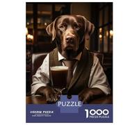 Puzzles De 1000 Pièces pour Adolescents Brown Labrador at The Bar Puzzles pour Adolescents, Jouets À Monter Soi-même, Analyse Et Logique, Cadeau d'anniversaire Ou De Noël 52x38cm/1000pcs