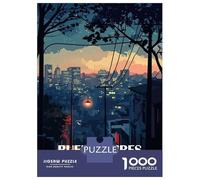 Puzzles De 1000 Pièces pour Adolescents Buenos Aires Cityscape at Dusk Puzzle pour Adolescents - Défi Difficile - Jeu Éducatif - Amusant en Famille Et Soirée Jeux 52x38cm/1000pcs