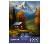 Puzzles De 1000 Pièces pour Adolescents Cabin by The Lake in Autumn Puzzles pour Adolescents, Jouets À Monter Soi-même, Analyse Et Logique, Cadeau d'anniversaire Ou De Noël 38x26cm/1000pcs