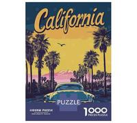 Puzzles De 1000 Pièces pour Adolescents California Sunset Drive Puzzle Jeux De Famille Décoration Intérieure Cadeaux d'anniversaire Uniques 70x50cm/1000pcs