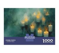 Puzzles De 1000 Pièces pour Adolescents Candles in The Dark Puzzles pour Adolescents - Niveau De Difficulté : Difficile - Chaque Pièce Est Unique - Cadeau d'anniversaire, Cadeaux, 52x38cm/1000pcs