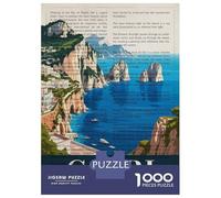 Puzzles De 1000 Pièces pour Adolescents Capri Italy Travel Puzzles pour Adolescents - Niveau De Difficulté : Difficile - Chaque Pièce Est Unique - Cadeau d'anniversaire, Cadeaux, 38x26cm/1000pcs