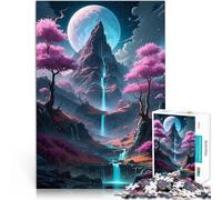 Puzzles de 1000 pièces pour Adolescents Cascade de la Montagne sereine défi éducatif Car C'est Un pour Toute la Famille 52x38cm