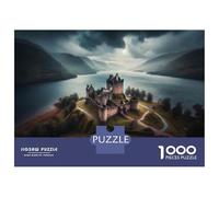 Puzzles De 1000 Pièces pour Adolescents Castle on The Lake Puzzle Jeux De Famille Décoration Intérieure Cadeaux d'anniversaire Uniques 38x26cm/1000pcs